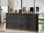sedeta 4 drawers file cabinet, 33" farmhouse filing, view 9