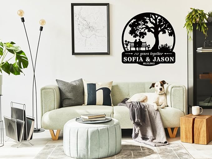 efcustomgifts Personalized Infinity Heart Steel Wall Decor - Image 5
