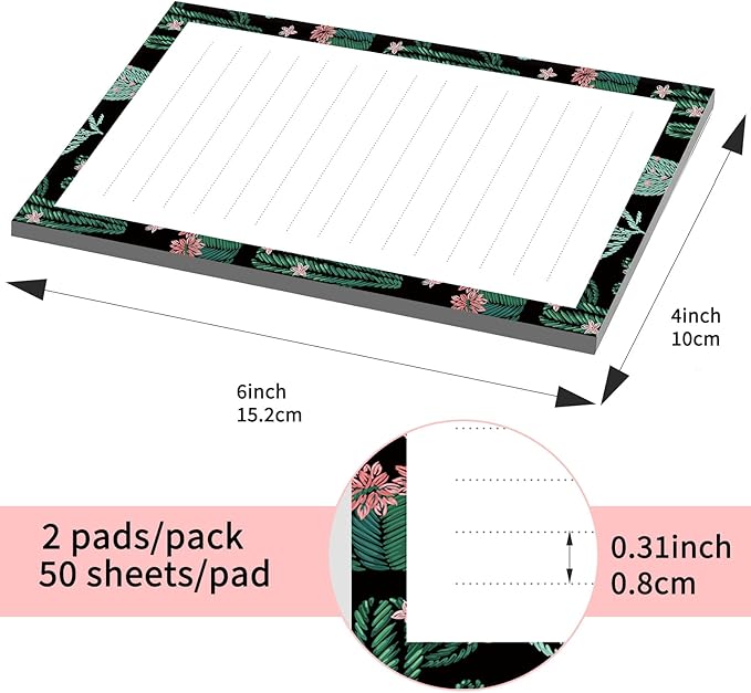 SXboxing Sticky Notes 4X6 Inches, 2 Pack Large Cute Self-Stick Pads, Bright - Image 4