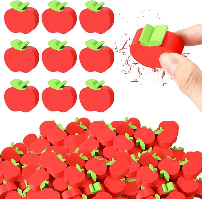 60pcs Mini Apple Erasers for Kids Bulk Classroom Welcome Back to School Gifts by Pajean