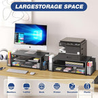 OPNICE Desk Organizer and Accessories, 2-Tier Computer Monitor Stand Riser - Image 3