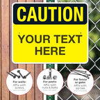 Custom Caution Sign, OSHA Sign, 24x30 Inches, Rust Free .063 Aluminum, Fade - Image 4
