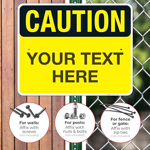 Custom Caution Sign, OSHA Sign, 24x30 Inches, Rust Free .063 Aluminum, Fade - Image 4