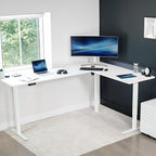 VIVO Electric Corner 84 x 63 inch L-Shaped Standing Desk, Memory Height - Image 8