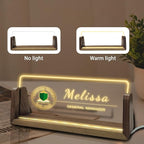 Desk Name Plate Personalized Custom Light Up Acrylic Plaque - Image 5
