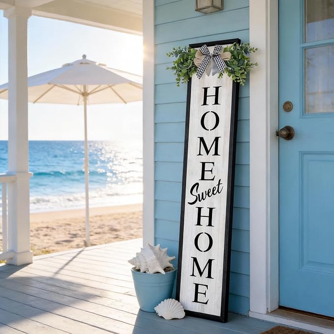 Double-sided Welcome Wooden Sign Stand - Image 7