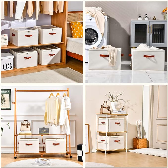 INSTY Shoe Organizer for Closet, 2 Pack Foldable Shoe Storage Containers - Image 6