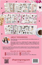Hobonichi Compatible A5 Planner Sticker Book – Coffee Queen Collection Coffee-Themed Decorative & Functional Stickers for Cousin & Weeks Size Planners, Journals & Creative Planning