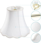 White Bell Scalloped Lamp Shade 5'' Top x 10'' Bottom x 8.3'' Slant Height x - Image 4