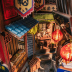Lijiang Ancient Town DIY 3D Wooden Booknook for Adults, Teens and Book Lovers, Bookshelf Insert Library Decor, Creative Gift for Family, Friends, and Elderly