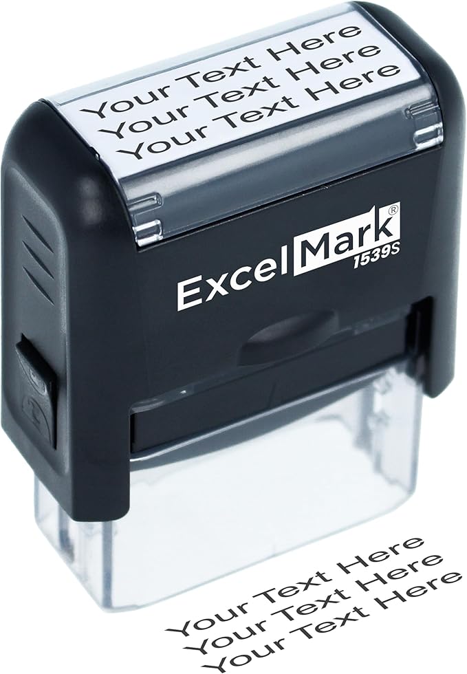 ExcelMark Custom Rubber Stamp – Clean & Easy Stamping – Personalized by ExcelMark