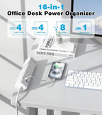40W Fast Charging Station, Desk Clamp Power Strip, 4 USB-C Ports & 8 AC Outlets - Image 5