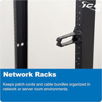 ICC 1.25” Plastic Cable Management Ring, Horizontal, Rack or Wall Mount - Image 6