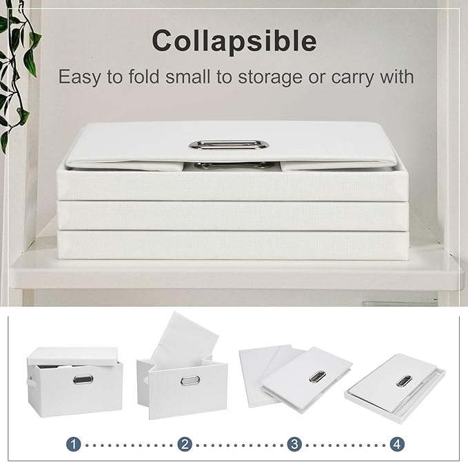 Graciadeco Medium 15" 21 Quart Collapsible Stackable Storage Bins - Image 5