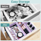 WOWBOX 25 PCS Plastic Drawer Organizer Set, 4 Sizes Desk Drawer Divider - Image 4