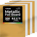 Hygloss Metallic Cardstock Sheets – 200 Shiny Gold & Silver Sheets, 8.5” x 11” by HyglossProductsInc