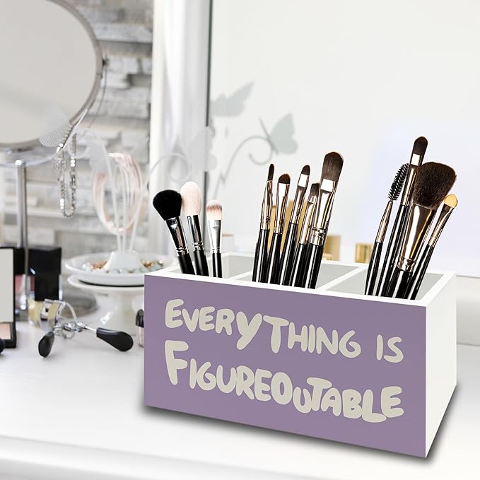 XPH Purple Inspirational Pen Pencil Holder Organizer - Image 4