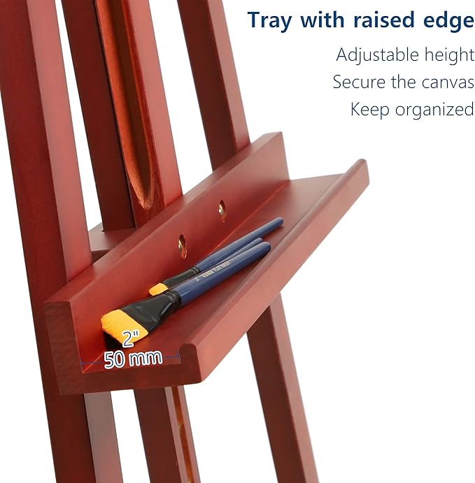 VISWIN Wooden Art Easel for Painting, Adjustable & Foldable Beech Wood Display - Image 6