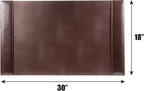 Dacasso Bonded Pad with Side Rails Luxury Leather Desk Blotter - Image 3