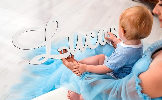 Personalized Wooden Name Sign for Nursery Wall Letters Custom Baby Name Sign - Image 8