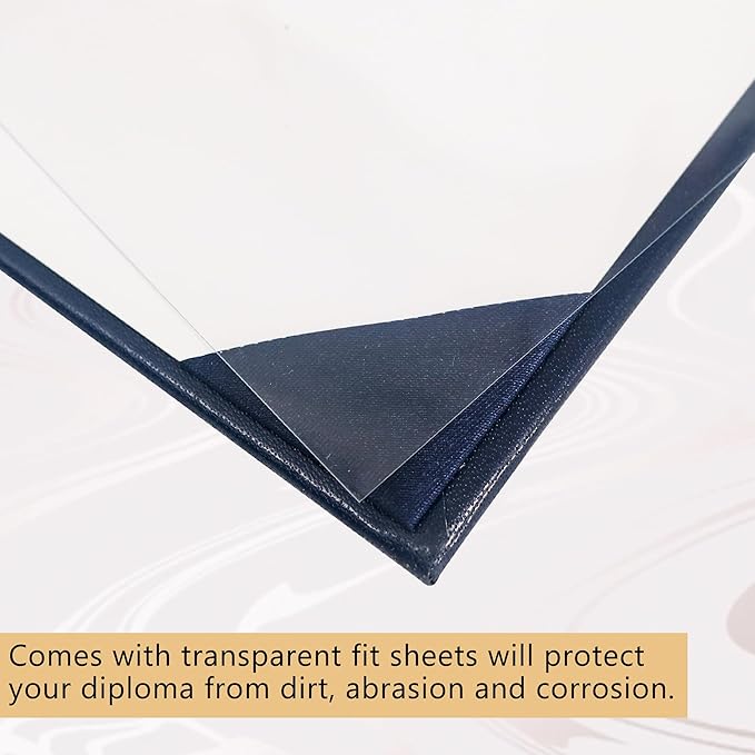 GraduationMall 11"x14" Imprinted Padded Diploma Cover Certificate Holder Navy - Image 5