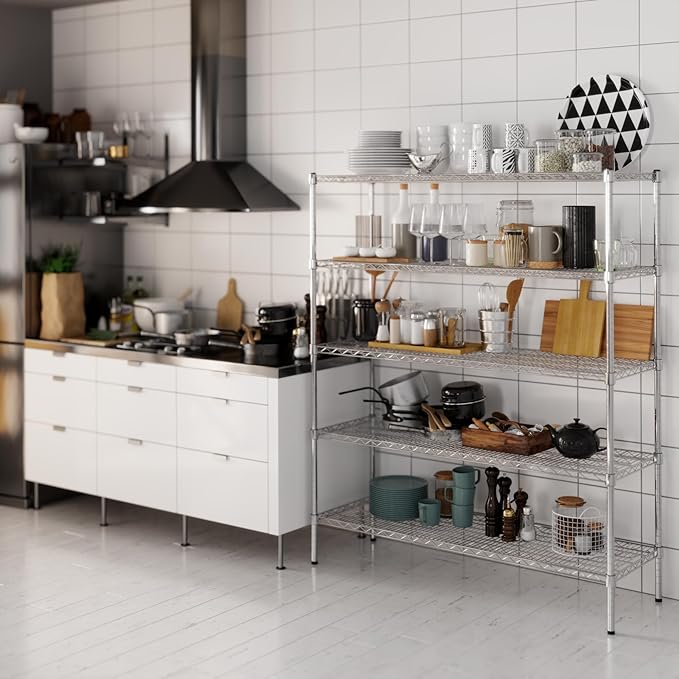 Regal Altair 18" Deep x 54" Wide x 64" Height Wire Shelving Kit | 5-Tier | NSF - Image 2