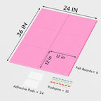 Neatsure Large Cork Board for Wall, 6 Panels Felt Tiles Tack Push Pin Board for - Image 3