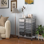 LDAILY 15 Drawer Rolling Storage Cart, Rolling Cart - Image 9