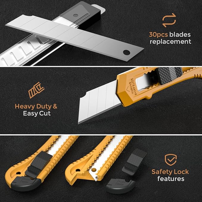 Nicpro 15 Pack Utility Knives - Image 3