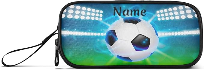 BOENLE Custom Soccer Ball on Field Pencil Case Box Boys Girls Personalized Name - Image 8