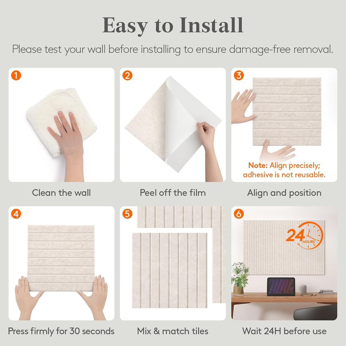 Lifewit Large Felt Bulletin Board with Self-Adhesive 48" x 36" - 12...