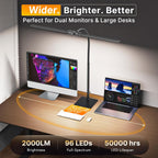 syrinx led desk lamp for home office, 18w, front angle view