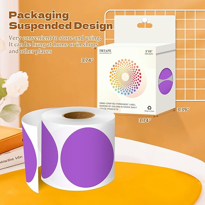 3 Inch Round Color Coding Labels - Image 3