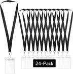 24-Pack Black Breakaway Lanyards by WEZEBEL