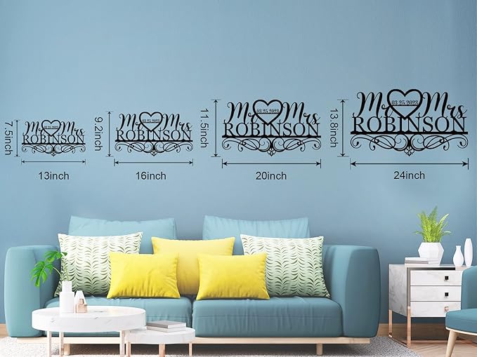 Personalized Anniversary Wedding Gift Custom Last Name Metal Sign Family Name - Image 4