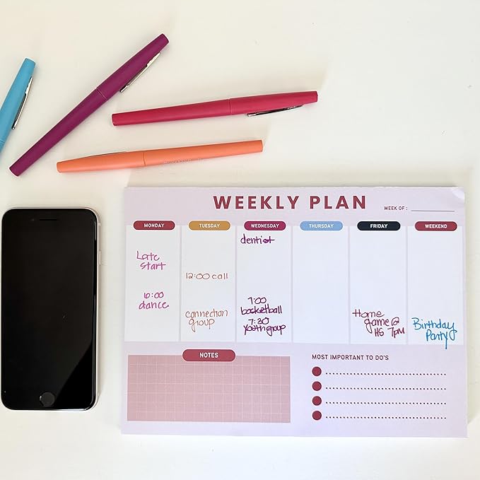Weekly Planner Notepad – Tear-Off Weekly to do List Notepad, Weekl y Desk - Image 7