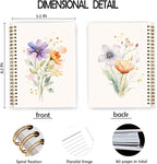 JWVK Vintage Wild Flower Botanical Plant Notebook 03, Rustic Spring Floral - Image 2