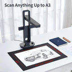 CZUR Aura Pro Book & Document Scanner, Capture A3 & A4, Auto-Flatten & Deskew - Image 6