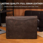 Geslun Personalized Genuine Leather Portfolio, Legal Size 8.5 x 14 Pad Holder - Image 4