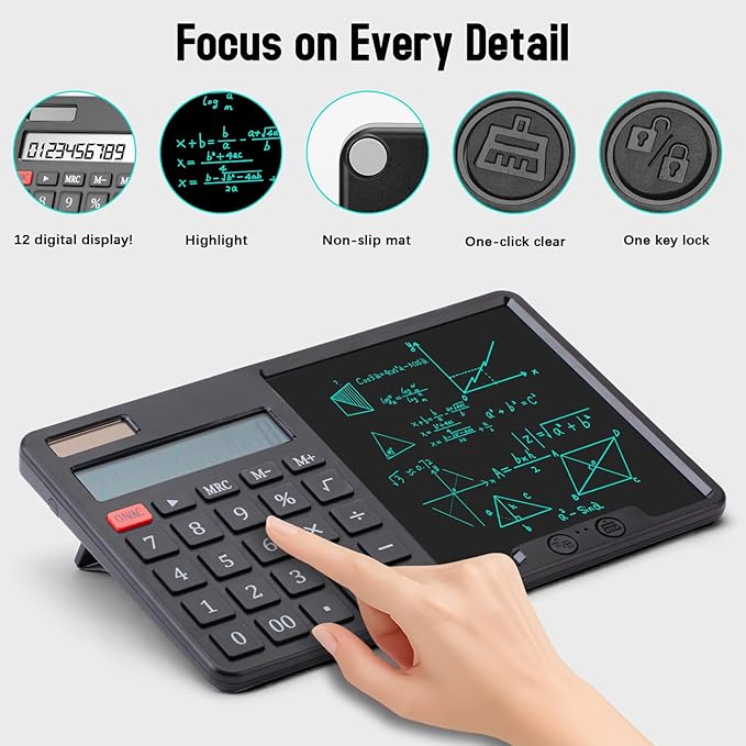 HIHUHEN Calculator with Writing Pad - Image 2