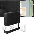 Ospelelf Vintage Hardcover 3 Ring 2 inch Leather Binder, Professional Binders by OspelelfOfficeSupplies