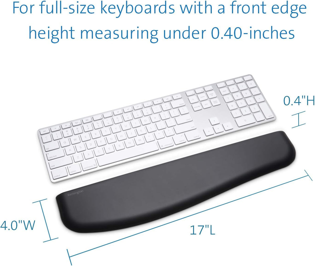 Kensington ErgoSoft Wrist Rest for Slim Keyboards, Black (K52800WW)