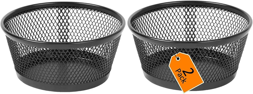 1InTheOffice Mesh Paper Clip Holder for Desk, Paperclip Holder, 2 Pack
