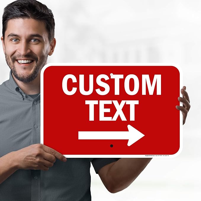 Custom Arrow, Custom Directional Sign, Right Arrow, 12x18 Inches, Rust Free - Image 2
