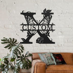 Personalized Custom Letter Name metal Signs, Custom Black Letter Monogram Wall - Image 3