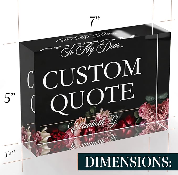 Personalized Gifts, Custom Quote Block Letter Board, Crystal-Clear Acrylic - Image 8