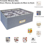 Sprsthai Linen Photo Storage Box – Holds 1700 Photos, 24 Adjustable Dividers & - Image 3