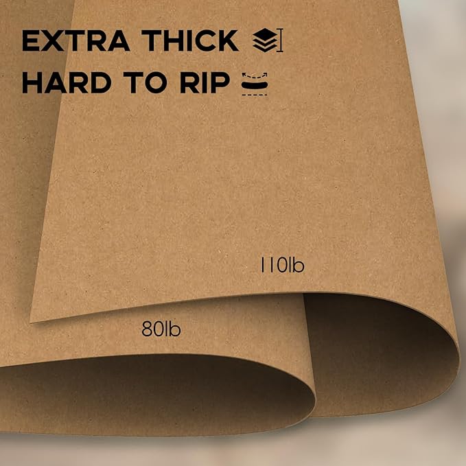 Heavy Weight 110lb Cardstock Brown Printer Paper, Goefun 100 Sheets Brown - Image 4