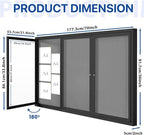 SWANCROWN Outdoor Bulletin Board 70x36in, Enclosed Bulletin Board - Image 2