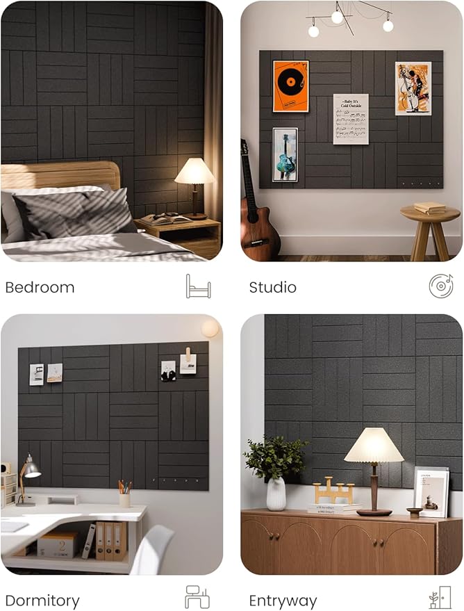 Fluxynara Felt Bulletin Board Tiles Large 48"x36"Cork Board Alternative-12 Pack - Image 6
